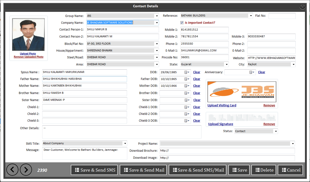 crm software with contact directory